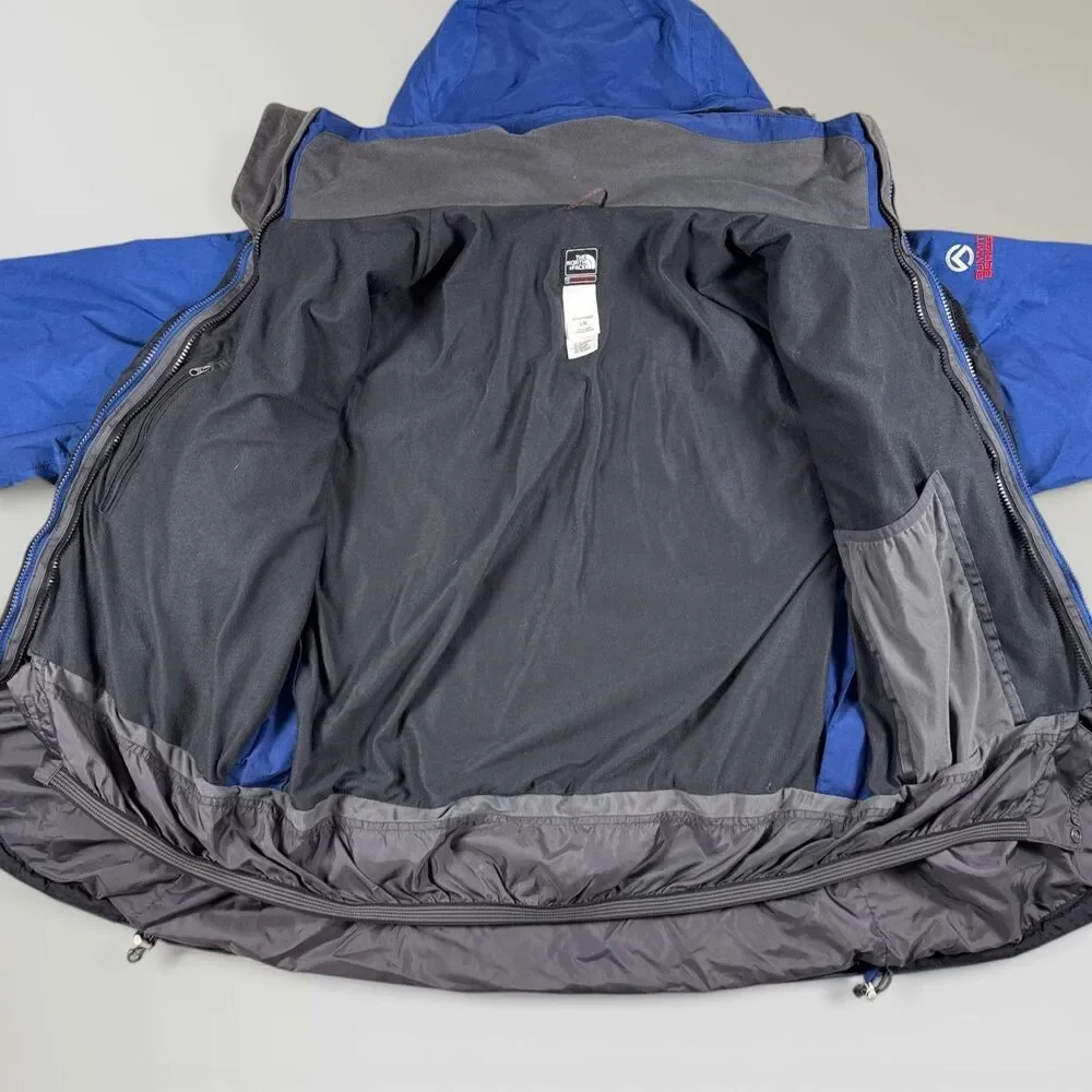 Vintage North Face Mens Summit Series Gore-Tex Jacket Blue Hooded Shell Size Lrg